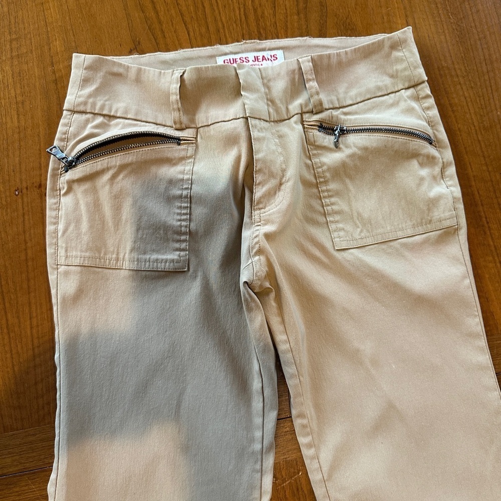 Y2K Guess Stretch Wide Leg Khaki Pants - Picture 2 of 10